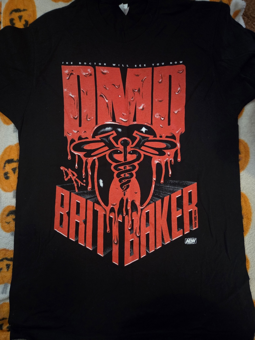 AEW RARE Dr. Britt Baker DMD mens Medium Black Graphic Tee